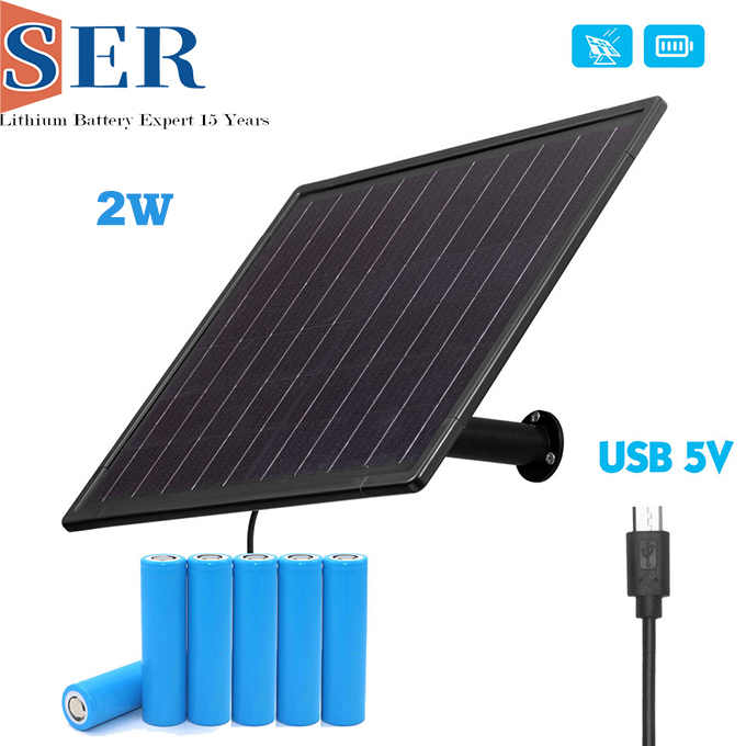 5W Outdoor Solar Panel 12V Battery Supply For Camera Power Security System  