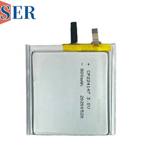 CP224147 prismatic Ultra thin cell battery 3.0V 750mAh intelligent card battery