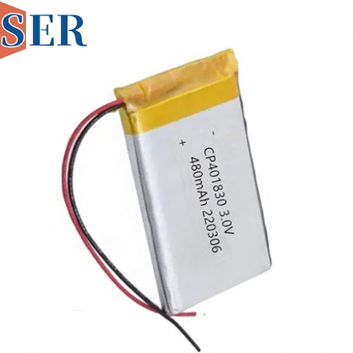 CP401830 3.0V 400mah Customized non-rechargeable soft pack Li-mno2 battery