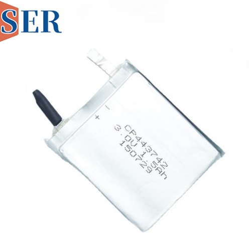 Custom CP443742 3.0V 1500mAh Ultra Thin LiMNO2 battery